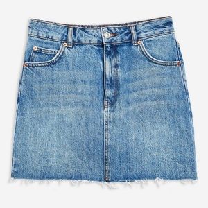 Topshop mini jean skirt